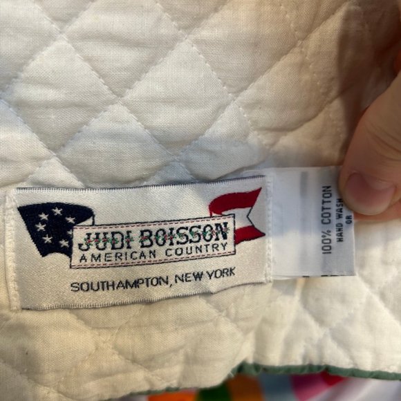 Judi Boisson Vintage Hand Made yellow floral signed Quilt Pillow cover 2… - Picture 6 of 6